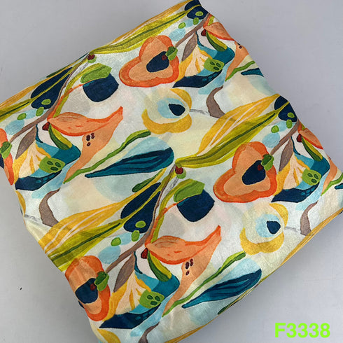 Printed Simmer Silk Fabric-F3338